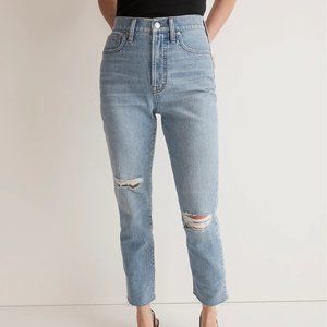 NWT Madewell Sz 30 The Perfect Vintage Jean Bradwell Wash High Rise Distressed
